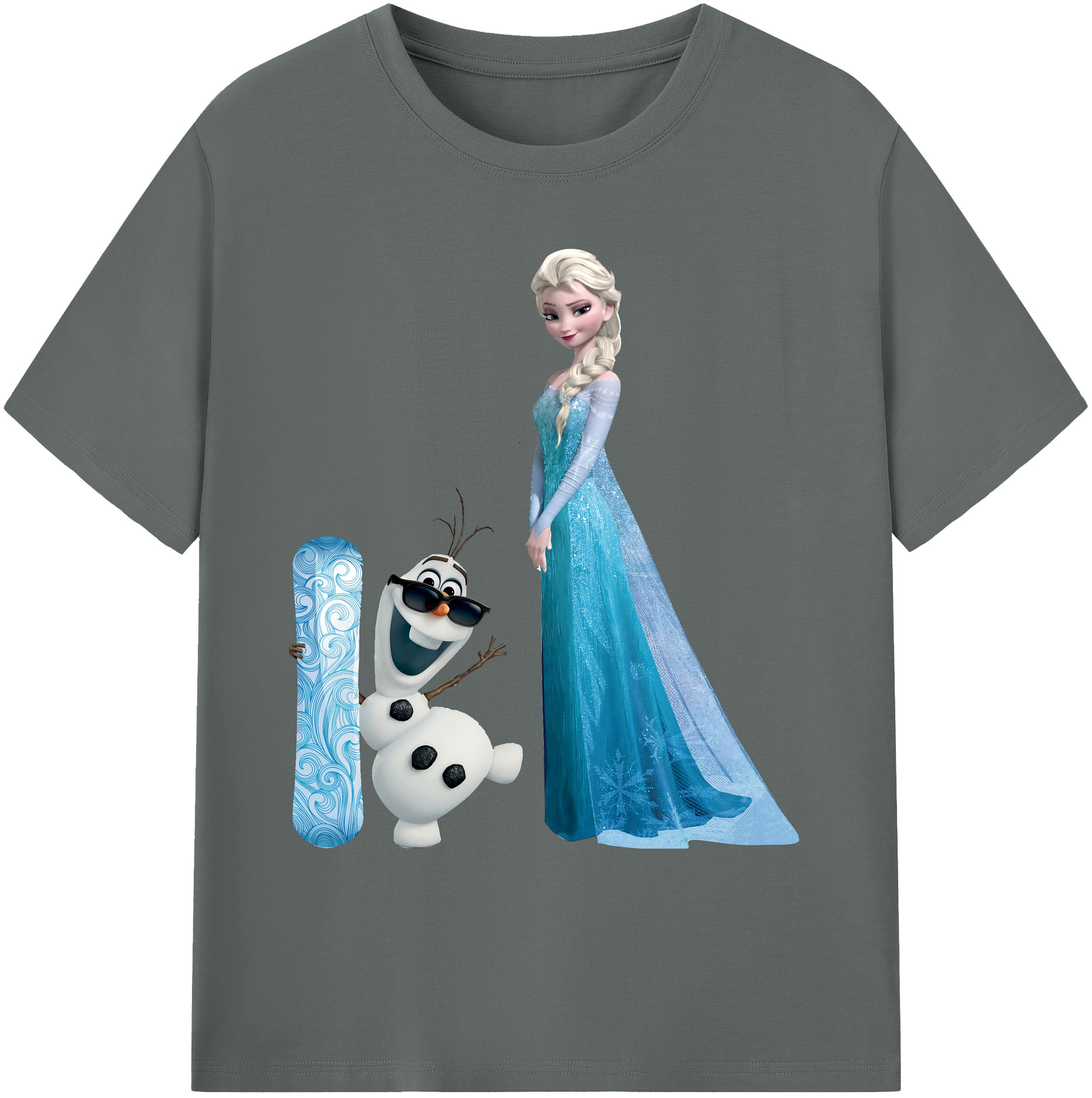 （画像用） アナと雪の女王 アンナ エルサ Frozen Anna Elsa 綿100％ メンズ半袖Tシャツ｜肌触りやわらか＆通気性